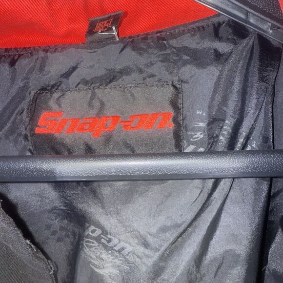 Snap-on Racing Jacket Mens XL, Black/ Red Embroidered Checkered Flag. - Picture 6 of 10